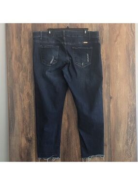 KanCan Plus Size Cropped Cut Off Raw Hem Capri Jeans 3XL